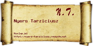 Nyers Tarziciusz névjegykártya